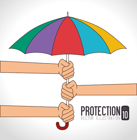 Umbrella design over white background, vector illustration.のイラスト素材