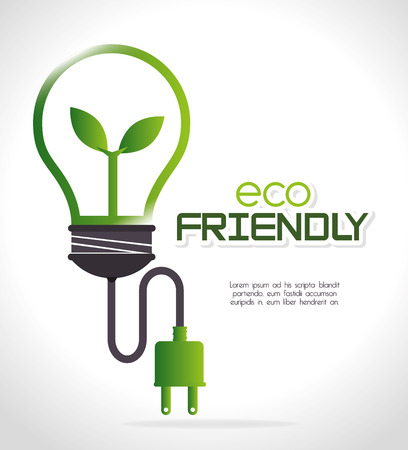 Ecology design over white background, vector illustration.のイラスト素材