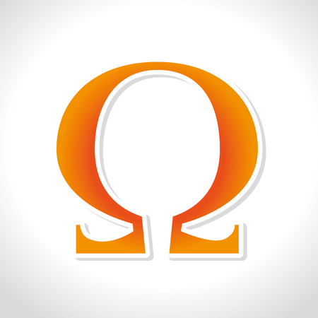 Omega design over white background, vector illustration.のイラスト素材