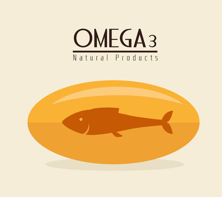 Omega design over beige background, vector illustration.のイラスト素材