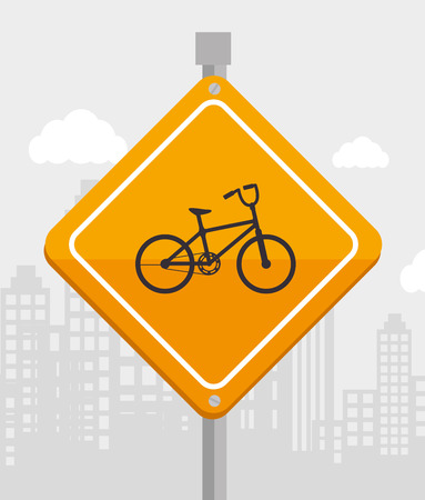 Road design over cityscape background, vector illustration.のイラスト素材