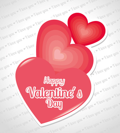 Valentines day over white background, vector illustration.のイラスト素材