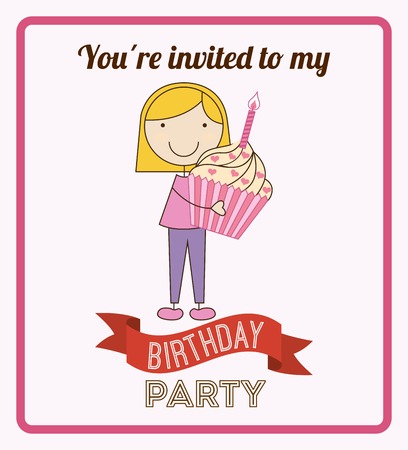 birthday designのイラスト素材