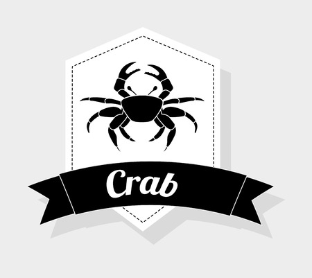 crab icon design, vector illustration eps10 graphicのイラスト素材