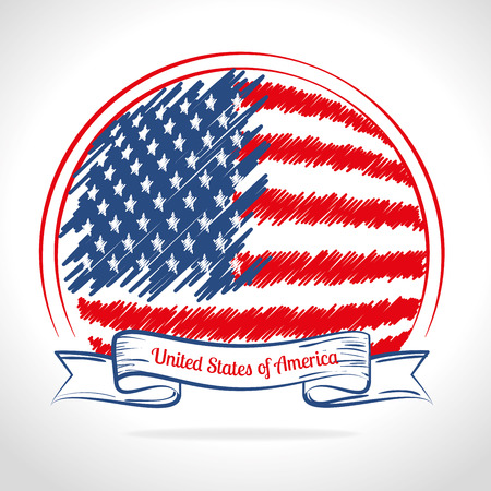 USA design over white background, vector illustration.のイラスト素材
