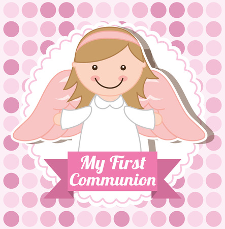 my first communion design, vector illustration eps10 graphicのイラスト素材