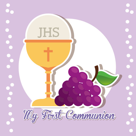 my first communion design, vector illustration eps10 graphicのイラスト素材