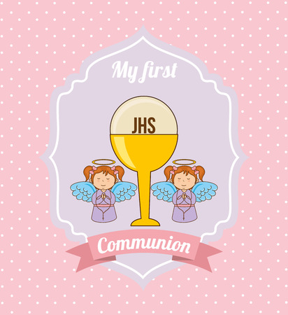 my first communion design, vector illustration eps10 graphicのイラスト素材