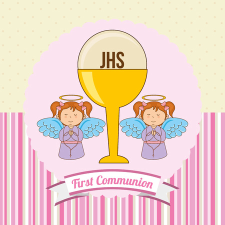 my first communion design, vector illustration eps10 graphicのイラスト素材