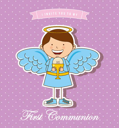 my first communion design, vector illustration eps10 graphicのイラスト素材