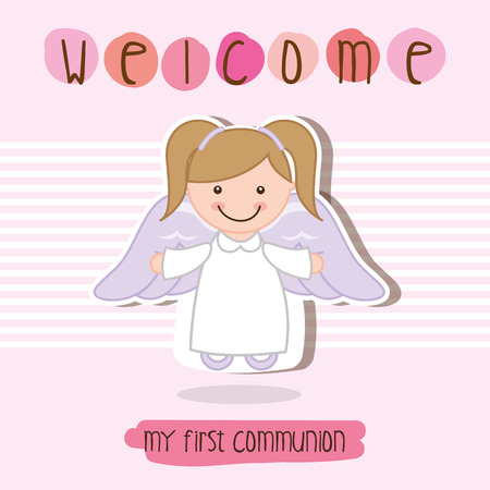 my first communion design, vector illustration eps10 graphicのイラスト素材
