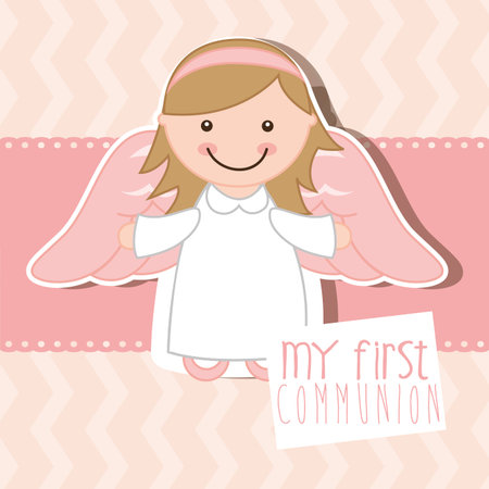 my first communion design, vector illustration eps10 graphicのイラスト素材