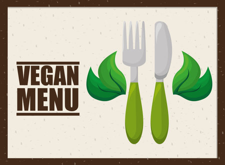 vegan menu design, vector illustration eps10 graphicのイラスト素材