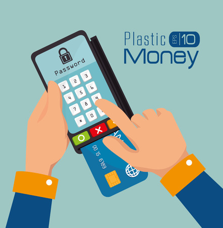 Money design over blue background, vector illustration.のイラスト素材