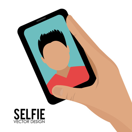 Selfie design, vector illustration.のイラスト素材
