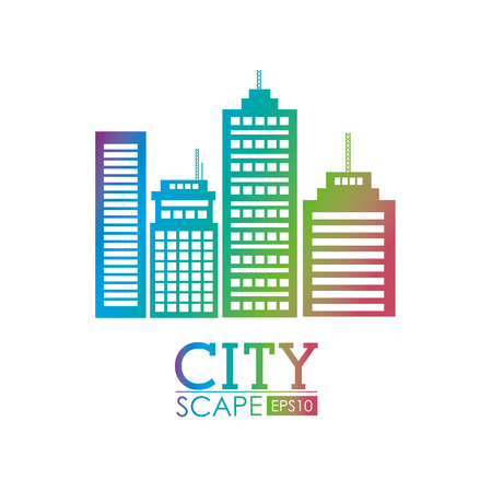 Urban design over white background, vector illustration.のイラスト素材