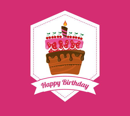 happy birthday design, vector illustration eps10 graphicのイラスト素材