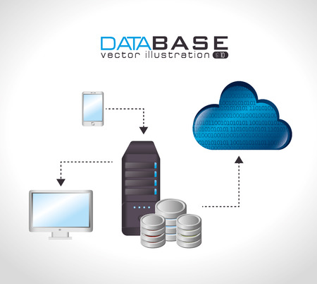 Technology design over white background, vector illustration.のイラスト素材