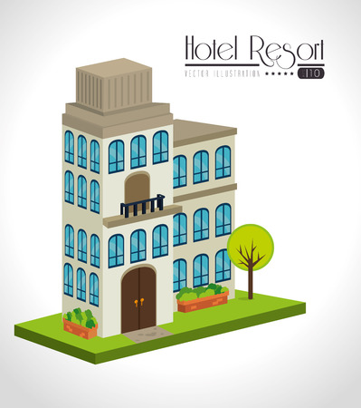 Hotel design over white background, vector illustration.のイラスト素材