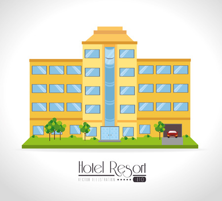 Hotel design over white background, vector illustration.のイラスト素材