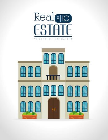 Real estate design over white background, vector illustration.のイラスト素材