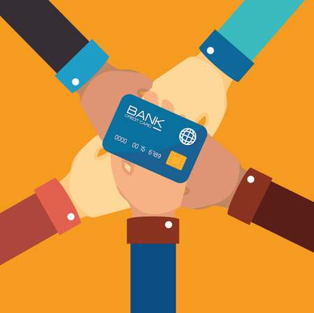 Money design over yellow background, vector illustration.のイラスト素材