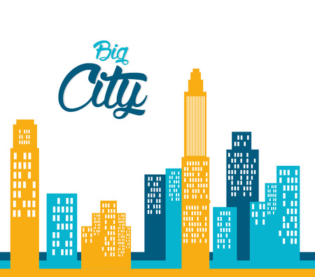 Urban design over white background, vector illustration.のイラスト素材