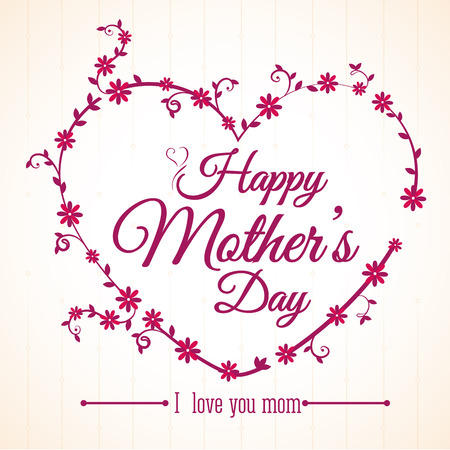 Happy mothers day card, vector illustration.のイラスト素材