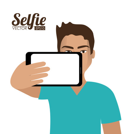 Selfie design, vector illustration.のイラスト素材