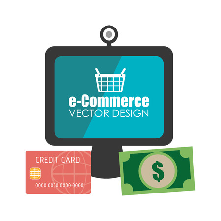 Shopping design over white background, vector illustration.のイラスト素材