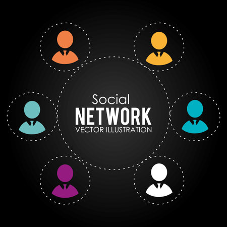 Social network design, vector illustration.のイラスト素材