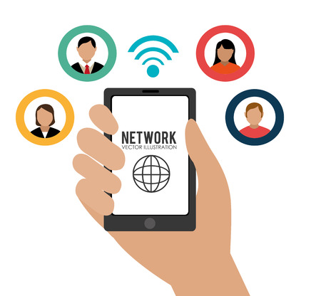 Social network design, vector illustration.のイラスト素材