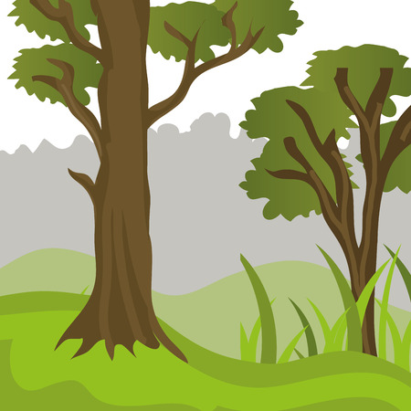 Forest design  over  landscape background, vector illustration.のイラスト素材