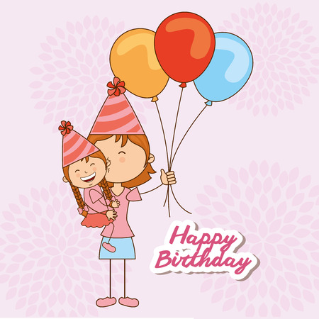 happy birthday design, vector illustration eps10 graphicのイラスト素材