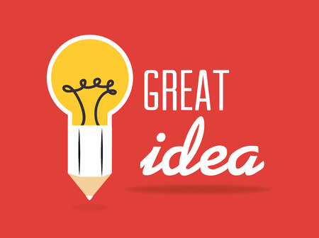 Idea design over white background, vector illustration.のイラスト素材