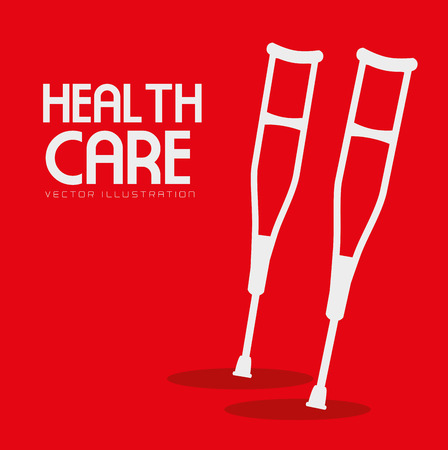 Medical design over red background, vector illustration.のイラスト素材
