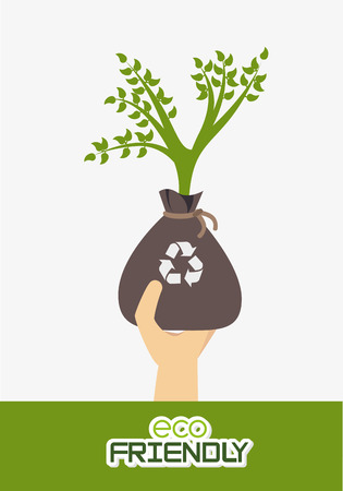 Ecology design over white background, vector illustration.のイラスト素材