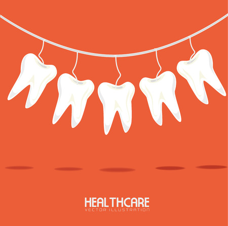 Medical design over orange background, vector illustration.のイラスト素材