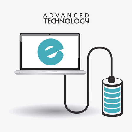 Technology design over white background, vector illustration.のイラスト素材