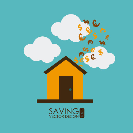 Money design over blue background, vector illustration.のイラスト素材