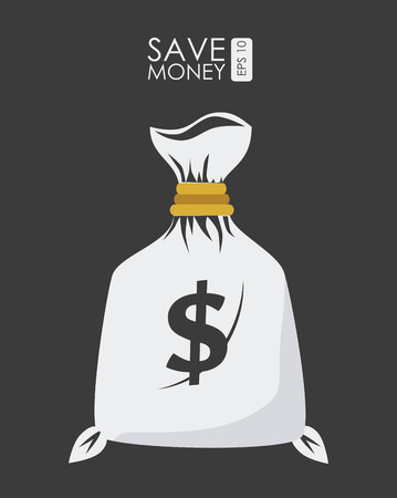 Money design over gray background, vector illustration.のイラスト素材
