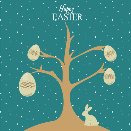 Happy easter card design, vector illustration.のイラスト素材