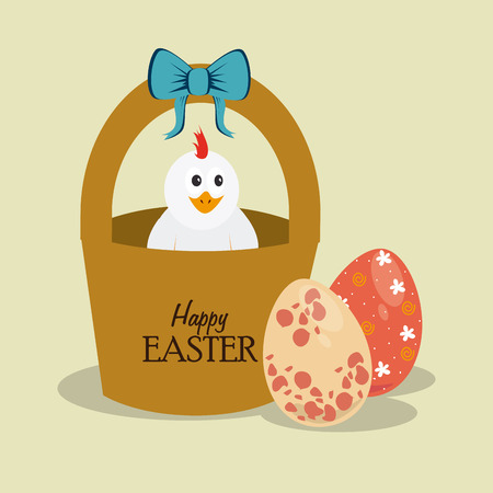 Happy easter card design, vector illustration.のイラスト素材