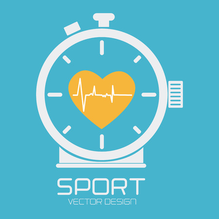 Fitness design over blue background, vector illustration.のイラスト素材