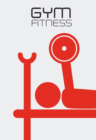 Fitness design over white background, vector illustration.のイラスト素材