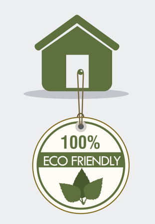 Ecology design over white background, vector illustration.のイラスト素材