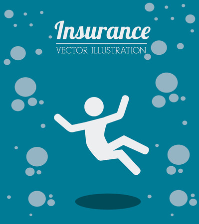 Insurance design over blue background, vector illustration.のイラスト素材