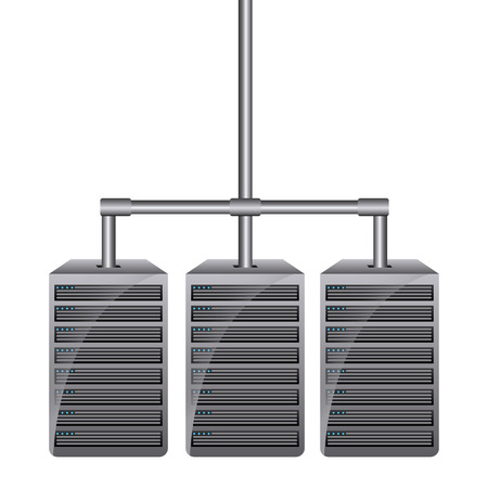 data center design, vector illustration eps10 graphicのイラスト素材