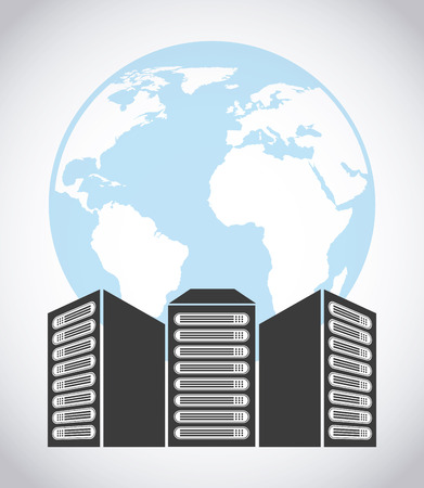 data center design, vector illustration eps10 graphicのイラスト素材