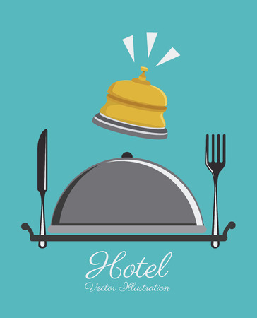 Hotel design over blue background, vector illustration.のイラスト素材